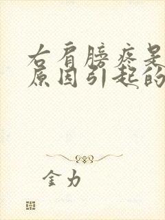 右肩膀疼是什么原因引起的怎么办