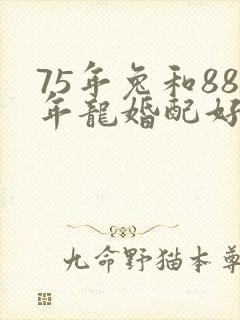 75年兔和88年龙婚配好吗?封面