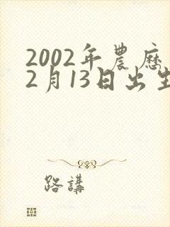 2002年农历2月13日出生的男孩命运封面