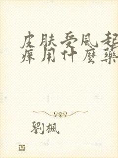 皮肤受风起疙瘩痒用什么药