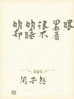 明明很累眼睛酸却睡不着封面