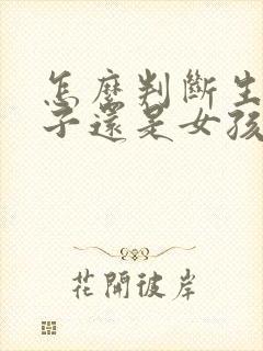 怎么判断生男孩子还是女孩封面