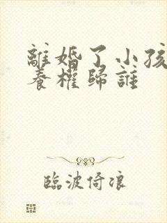 离婚了小孩的抚养权归谁封面