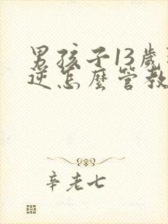 男孩子13岁叛逆怎么管教