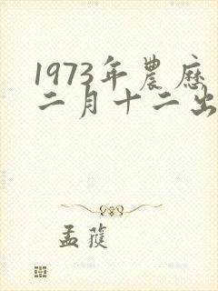 1973年农历二月十二出生是什么命