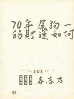 70年属狗一生的财运如何