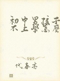 初中男孩子叛逆不上学怎么办