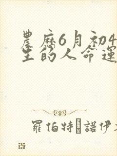 农历6月初4出生的人命运封面