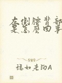 左侧腰背部酸胀是怎么回事