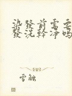 染发前需要把头发洗干净吗