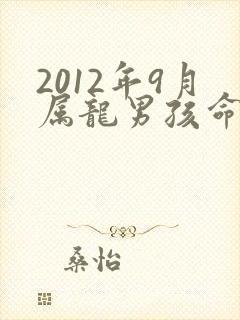 2012年9月属龙男孩命运