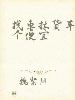 找车拉货平台哪个便宜封面