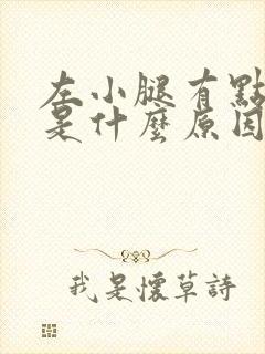 左小腿有点麻木是什么原因