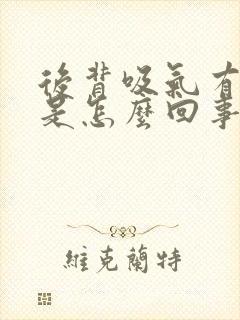 后背吸气有点疼是怎么回事封面