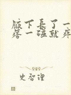 腋下长了一个疙瘩一碰就疼很硬