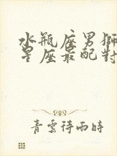 水瓶座男狮子女星座最配对封面