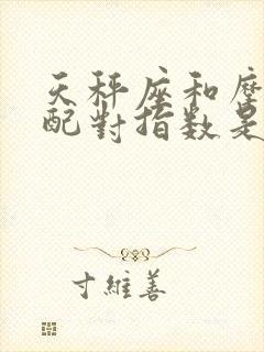 天秤座和摩羯座配对指数是多少