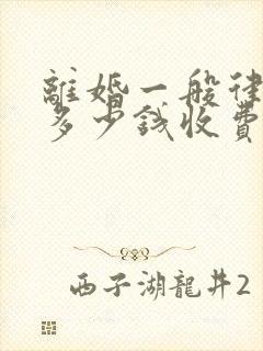 离婚一般律师费多少钱收费标准