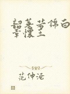 韶华若锦白敏敏章怀玉