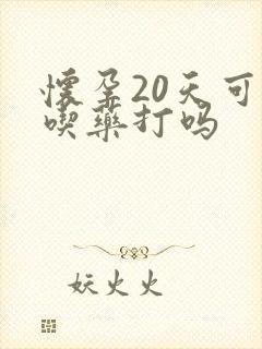 怀孕20天可以吃药打吗