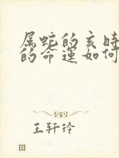 属蛇的亥时出生的命运如何