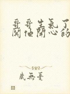 哥哥生气了怎么哄他开心的句子