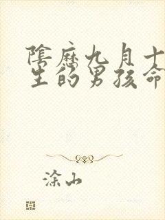 阴历九月十五出生的男孩命运怎么样