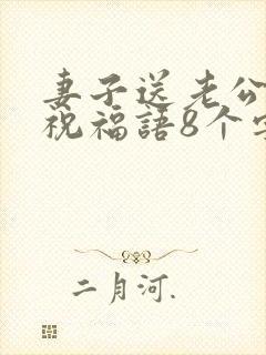 妻子送老公生日祝福语8个字