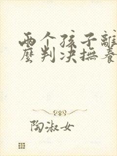 两个孩子离婚怎么判决抚养权