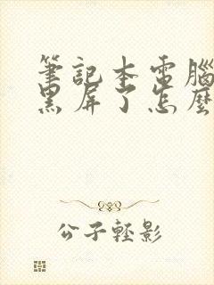 笔记本电脑怎么黑屏了怎么办