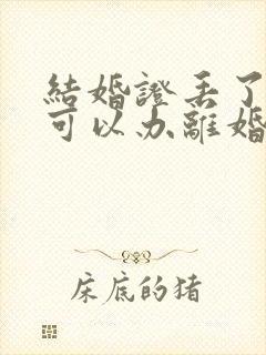 结婚证丢了一个可以办离婚手续吗