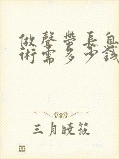 做声带长息肉手术需多少钱