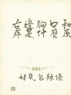 右边胸口和后背疼是什么原因引起的