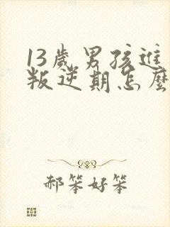 13岁男孩进入叛逆期怎么办