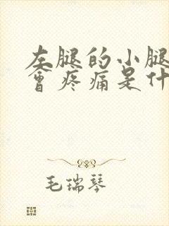 左腿的小腿外侧会疼痛是什么原因