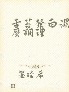 舌苔发白湿热怎么调理封面