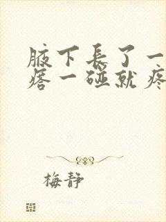 腋下长了一个疙瘩一碰就疼很硬