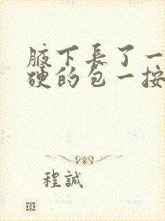 腋下长了一个硬硬的包一按就疼