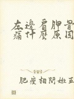 左边肩胛骨缝疼痛什么原因