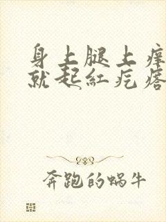 身上腿上痒一抓就起红疙瘩怎么回事