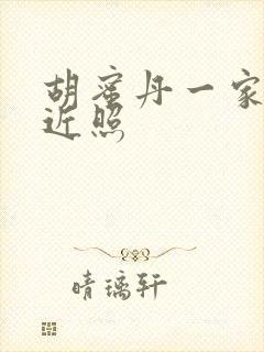 胡蜜丹一家三口近照封面