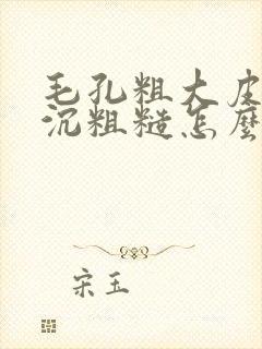 毛孔粗大皮肤暗沉粗糙怎么办