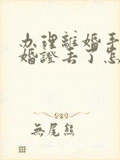 办理离婚手续结婚证丢了怎么办