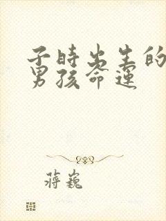 子时出生的属狗男孩命运