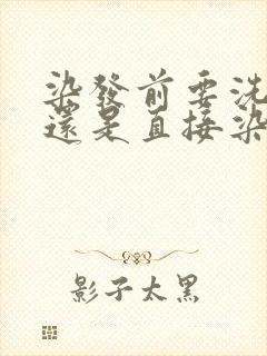 染发前要洗头吗还是直接染封面