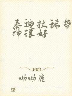 泰迪拉稀带血精神很好