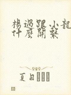 杨过跟小龙女是什么关系