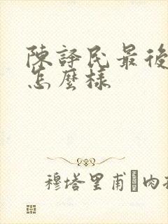 陈译民最后结局怎么样