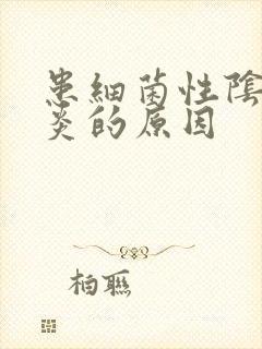 患细菌性阴道发炎的原因