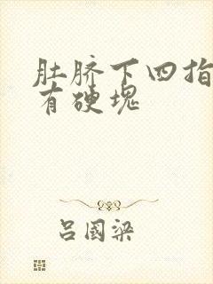 肚脐下四指按压有硬块封面